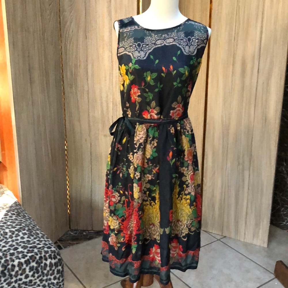 Stunning Johnny Was Silk Tank Dress